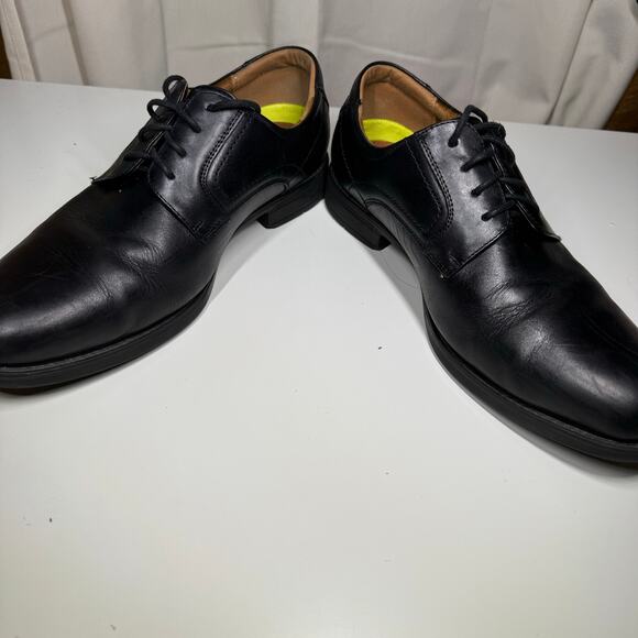 Florsheim Mens Midtown Plain Toe Wingtip Dress Shoes 12135-001 Black Size 10 D - Picture 6 of 10